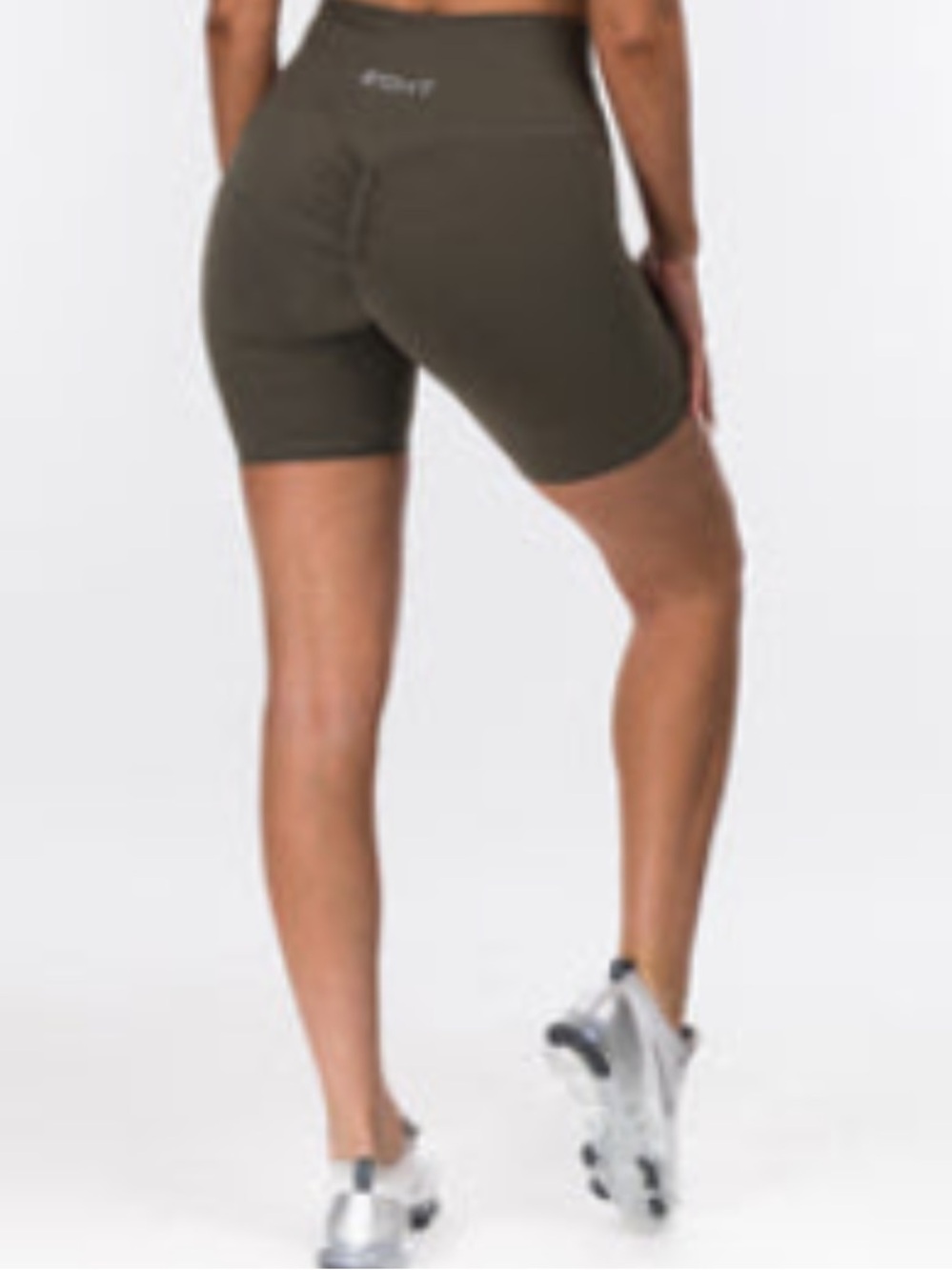 ECHT Force Olive Green Scrunch Butt Bike Shorts - Size M